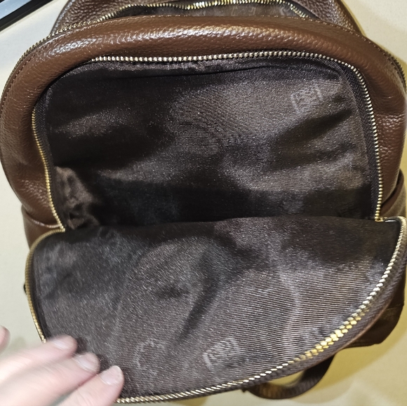 Boyatu Brown Leather Backpack - Picture 6 of 8